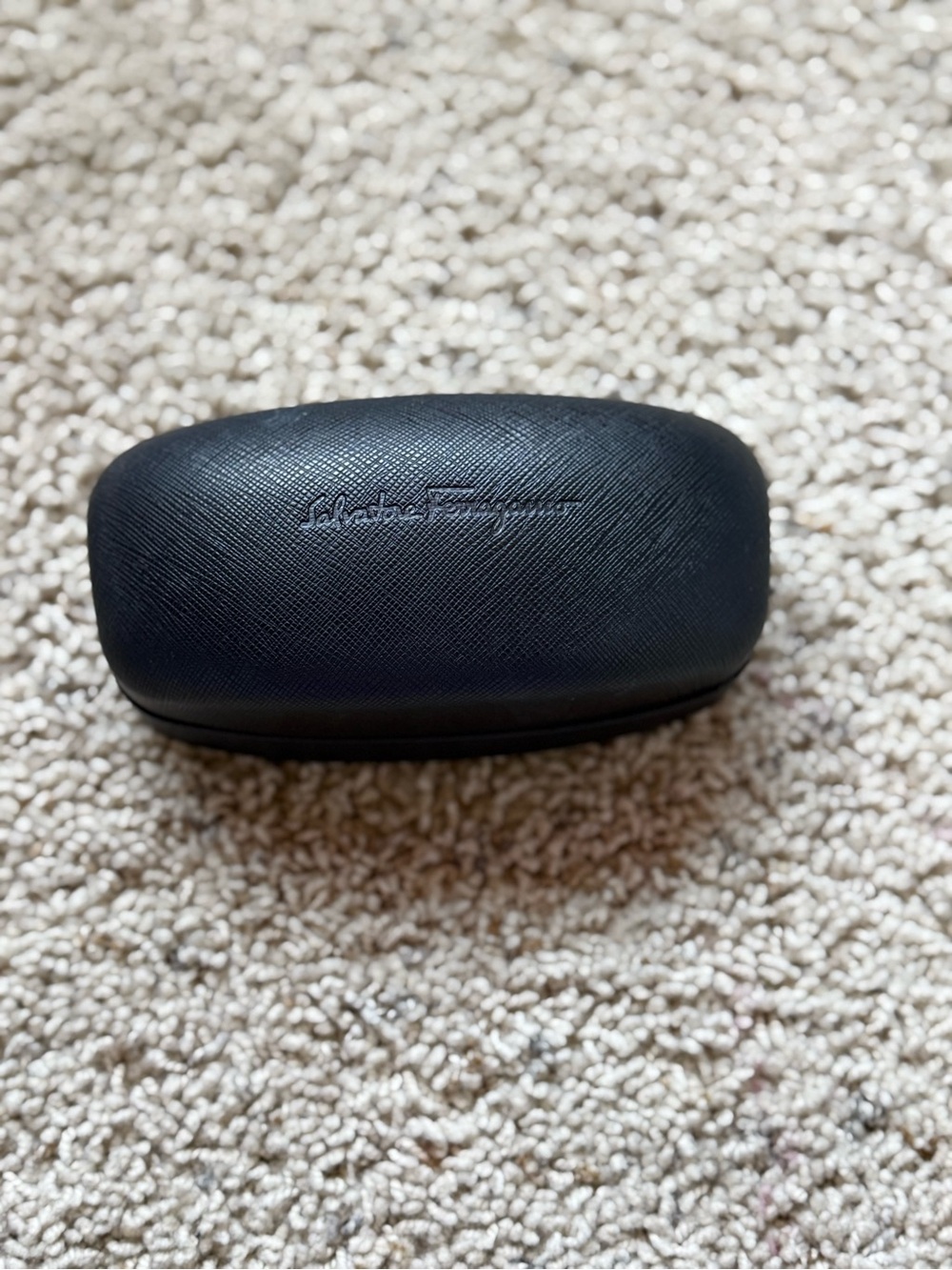 Salvatore Ferragamo Black Textured Eyewear Case